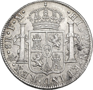reverse: Mexico.  Charles IV (1788-1808).. 8 reales 1789 FM, Mexico City mint