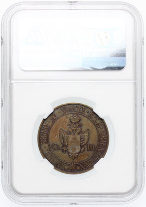 reverse: Trebizond.  Michael III Angelus Comnenus.. Fantasy coinage. Struck to commemorate Michael III. 10 Centimes, 1955