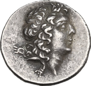 obverse: Kings of Cappadocia.  Ariarathes IX Eusebes Philopator (c. 100-85 BC).. AR Drachm, c. 100-85 BC. Mint A (Eusebeia). Dated RY 13 (88/7 BC)