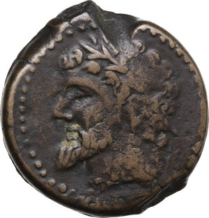 obverse: Kings of Numidia.  Micipsa (148-118 BC).. AE 27 mm