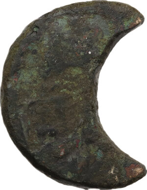 obverse: Aes Premonetale. Aes Formatum. . AE crescent-shaped Cast Ingot. Etruria (?), 8th-4th century BC