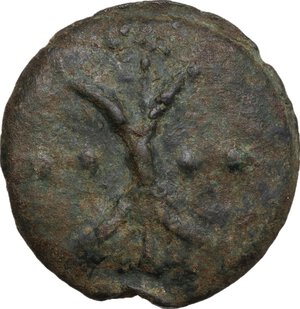 obverse: Dioscuri/Mercury series.. AE Cast Triens, c. 275-270 BC