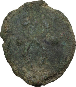 reverse: Mercury/Dioscuri series.. AE Cast Sextans, c. 280 BC