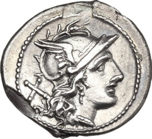 obverse: Anonymous.. AR Denarius, uncertain Campanian mint (Capua?), 209 BC