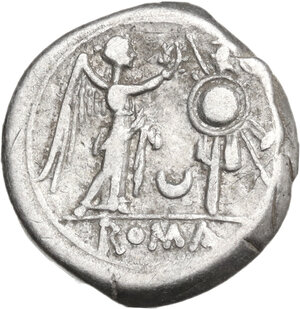 reverse: Crescent series. AR Victoriatus, uncertain Campanian mint (Capua?), 207 BC