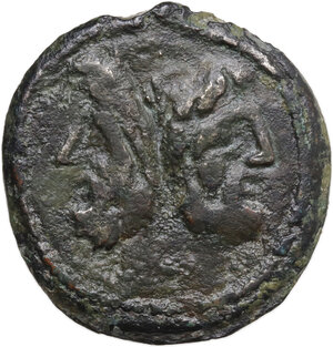 obverse: Unofficial issue. AE Cast (?) As, central Italy(?) late 3rd-early 2nd centuries BC