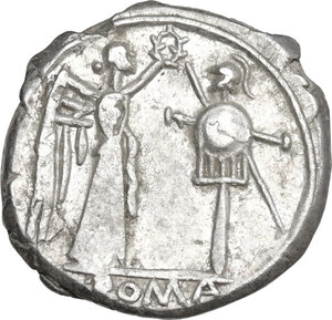reverse: CROT series.. AR Victoriatus, uncertain Bruttian mint, 203 BC