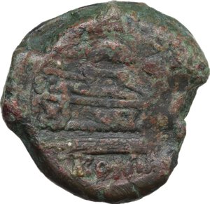 reverse: Dolphin series.. AE Triens, 179-170 BC