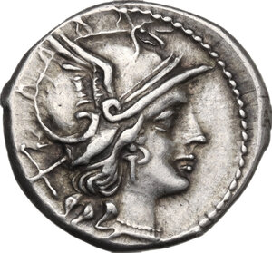 obverse: Anonymous. AR Denarius, uncertain Spanish mint (Tarraco?), 202 BC