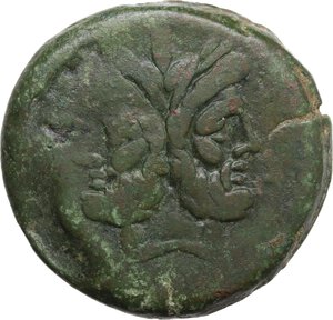 obverse: C. Cluvius Saxula.. AE As, 169-158 BC