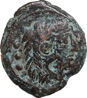 obverse: Pinarius Natta. AE Quadrans, 155 BC