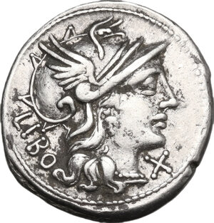 obverse: Q. Marcius Libo. AR Denarius, Rome mint, 148 BC