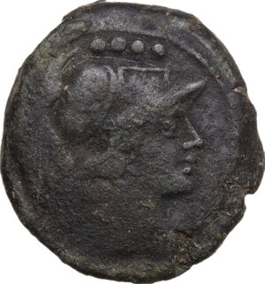 obverse: Q. Marcius Libo.. AE Triens, 148 BC