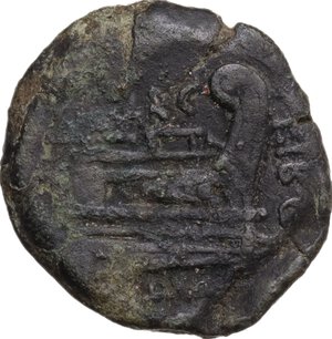 reverse: Q. Marcius Libo.. AE Triens, 148 BC