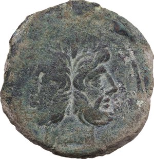 obverse: C. Terentius Lucanus. AE As, 147 BC