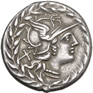 obverse: Cn. Gellius.. AR Denarius, 138 BC