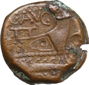 reverse: C. Augurinus.. AE Semis, 135 BC