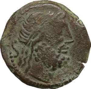 obverse: M. Caecilius Q.f. Q.n. Metellus.. AE Semis, 127 BC