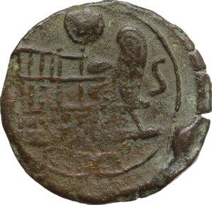 reverse: M. Caecilius Q.f. Q.n. Metellus.. AE Semis, 127 BC