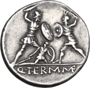 reverse: Q. Thermus M.f. . AR Denarius, 103 BC