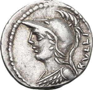 obverse: P. Servilius M.f. Rullus. . AR Denarius, 100 BC