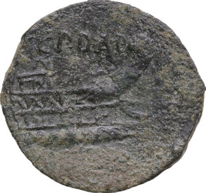 reverse: L.P.D.A.P. series.. AE As, c. 91 BC