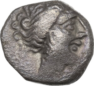 obverse: Cisalpine Gaul, Insubres. AR Drachm, mid 2nd century BC. Imitating Massalia