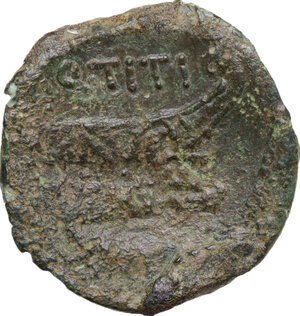 reverse: Q. Titius. AE As, 90 BC