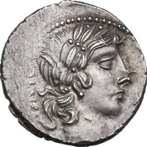 obverse: C. Vibius C.f. Pansa. AR Denarius, c. 90 BC