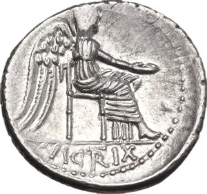 reverse: M. Cato.. AR Denarius, 89 BC