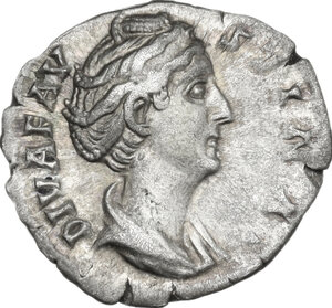 obverse: Diva Faustina I (after 141 AD).. AR Denarius, 141 AD