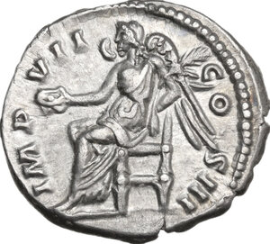 reverse: Marcus Aurelius (161-180).. AR Denarius,  Rome mint, 174-175 AD