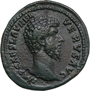 obverse: Lucius Verus (161-169).. AE Sestertius. Struck 162 AD