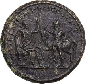 reverse: Commodus (177-192).. AE Medallion. Rome mint, 186-187 AD