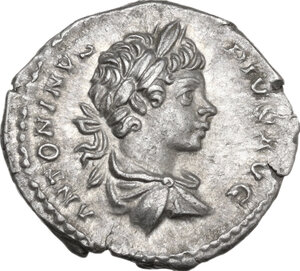 obverse: Caracalla (198-217). AR Denarius, 201 AD