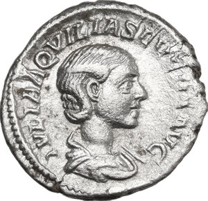 obverse: Aquilia Severa, second wife of Elagabalus (220-222). . AR Denarius