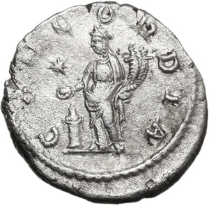 reverse: Aquilia Severa, second wife of Elagabalus (220-222). . AR Denarius