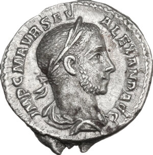 obverse: Severus Alexander (222-235 AD).. AR Denarius, 227 AD
