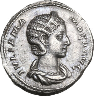 obverse: Julia Mamaea, mother of Severus Alexander (died 235 AD).. AR Denarius, struck under Severus Alexander