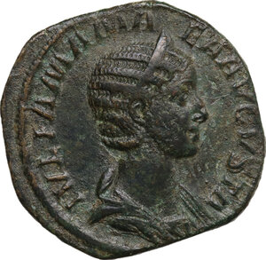 obverse: Julia Mamaea, mother of Severus Alexander (died 235 AD).. AE Sestertius, struck under Severus Alexander