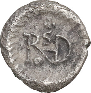 reverse: Ostrogothic Italy. Theoderic (493-526).. AR Quarter Siliqua in the name of Justin I, Ravenna mint, c. 518-526 AD