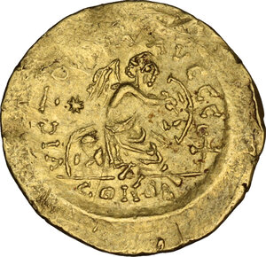 reverse: Justinian I (527-565).. AV Semissis, Constantinople mint, 527-552 AD