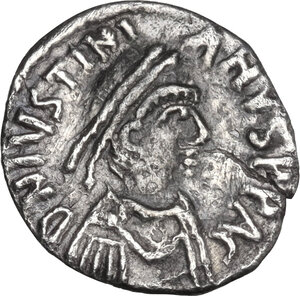 obverse: Justinian I (527-565).. AR Siliqua, Carthage mint, c. 533-537 AD