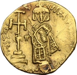 reverse: Justinian II (First Reign, 685-695). AV Solidus. Constantinople mint. Struck 692-695 AD