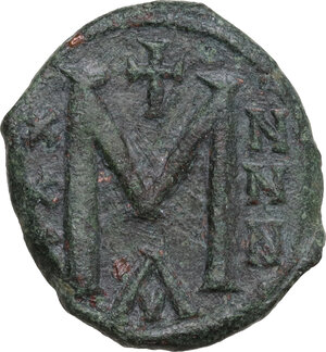 reverse: Leo V the Armenian, with Constantine (813-820). AE Follis. Constantinople mint