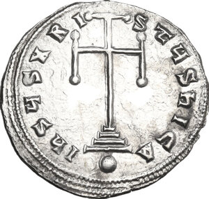 obverse: Constantine VII, Porphyrogenitus (913-959) and Romanus I, Lecapenus (920-944)..  AR Miliaresion, Constantinople mint, 931-944 AD
