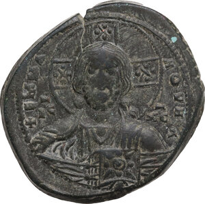 obverse: Basil II (976-1025) to Constantine VIII (1025-1028).. AE Anonymous Follis (Class A 2), Constantinople mint