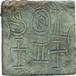 obverse: AE 1 Solidus Square Weight, 4th-5th centuries AD
