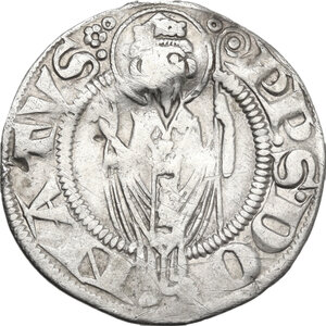 reverse: Arezzo.  Guglielmo degli Ubertini (1267-1289). Grosso agontano da 2 soldi