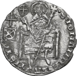 reverse: Firenze.  Repubblica (1189-1532).. Grosso da 5 soldi e 6 denari 1408 II sem., Jacopo di Rainerio Sassolini maestro di zecca